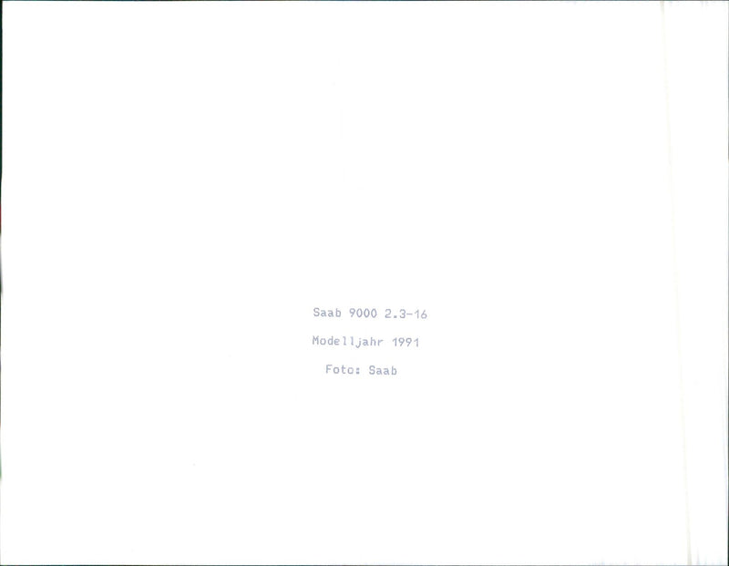 1991 Saab 9000 2.3-16 - Vintage Photograph
