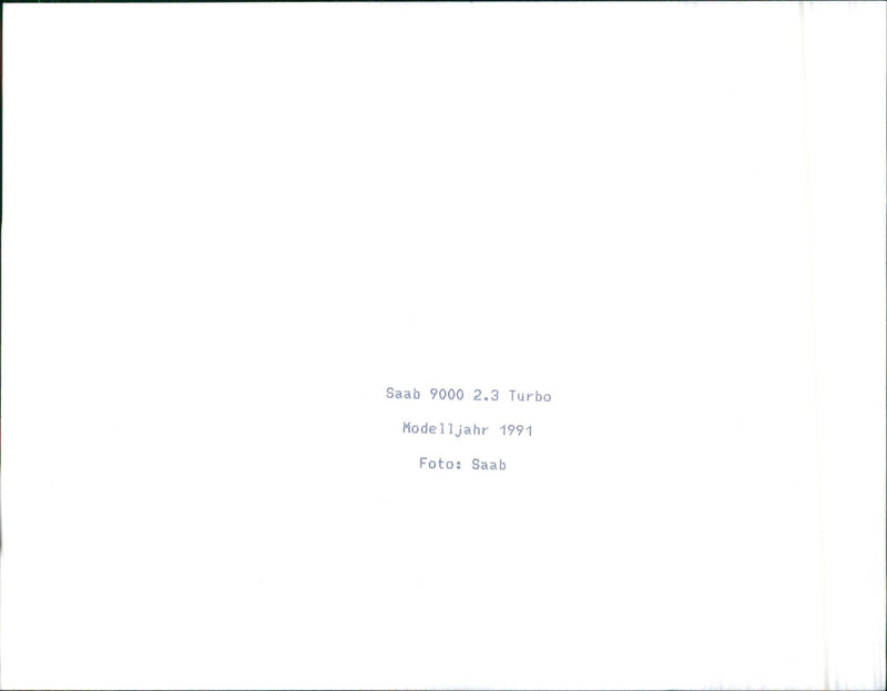 1991 Saab 9000 2.3 Turbo - Vintage Photograph