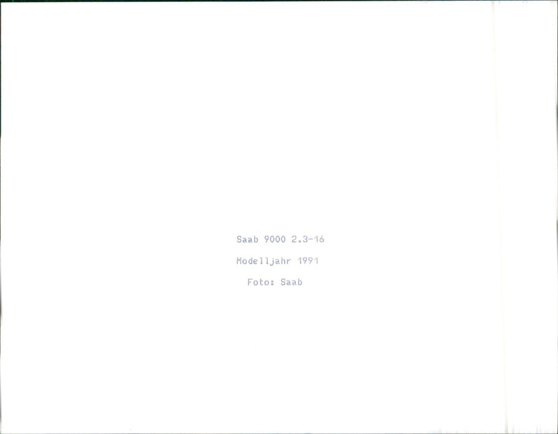 1991 Saab 9000 2.3-16 - Vintage Photograph