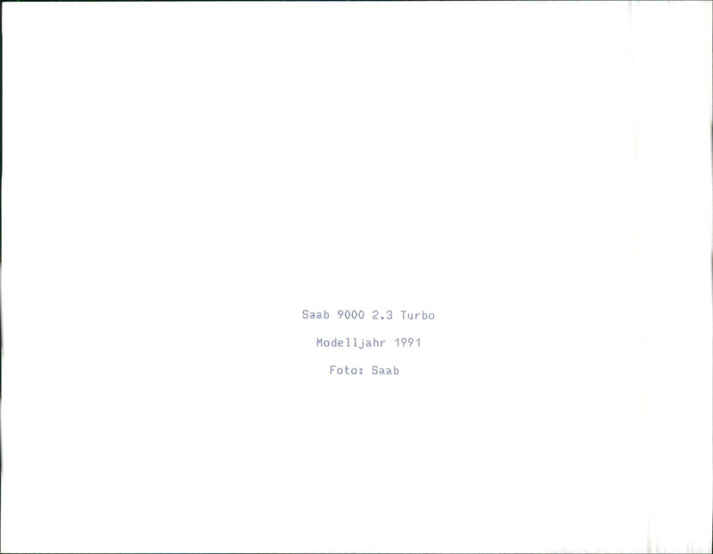1991 Saab 9000 2.3 Turbo - Vintage Photograph