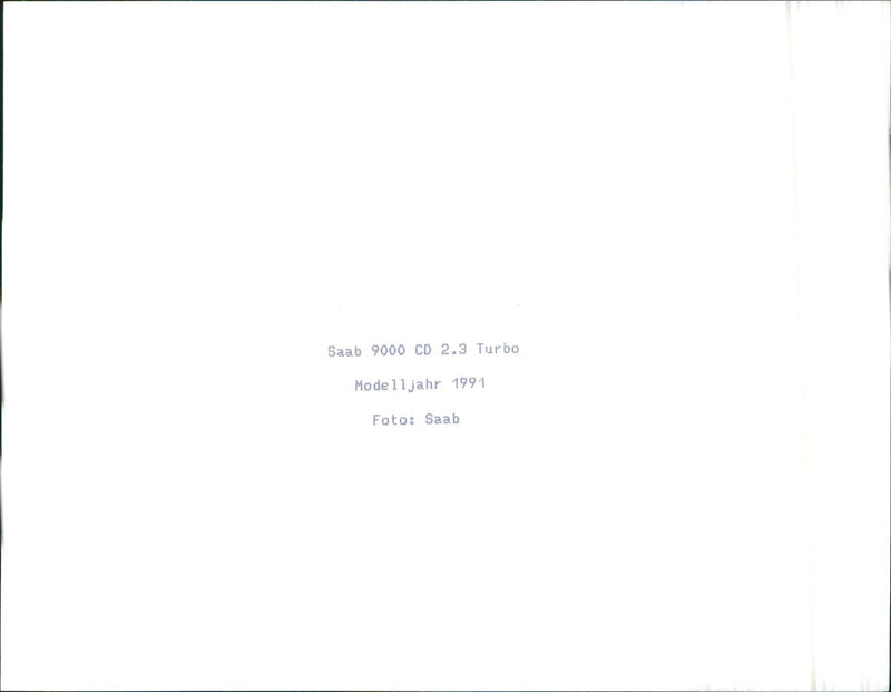 1991 Saab 9000 CD 2.3 Turbo - Vintage Photograph
