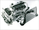 Saab 2.3 liter turbo engine - Vintage Photograph