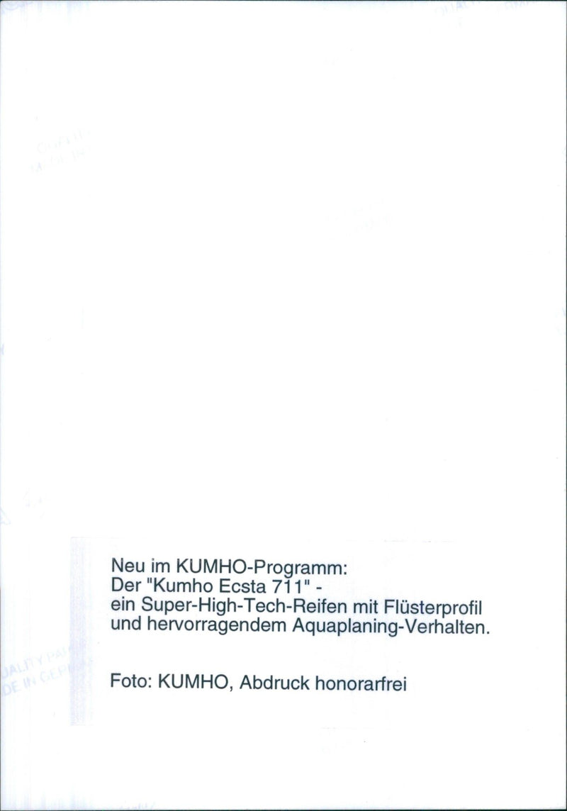 Kumho Ecsta 711 - Vintage Photograph