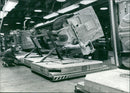 Car Bodies Tilted - Vintage Photograph