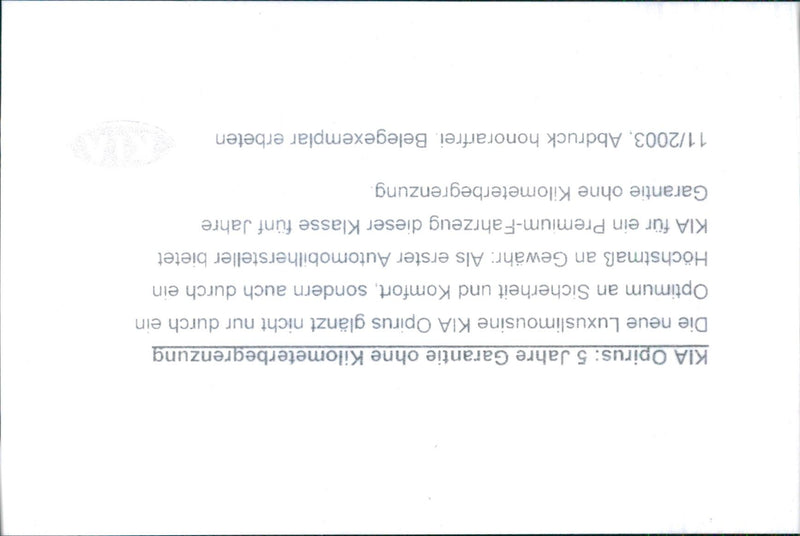 2003 KIA Opirus - Vintage Photograph