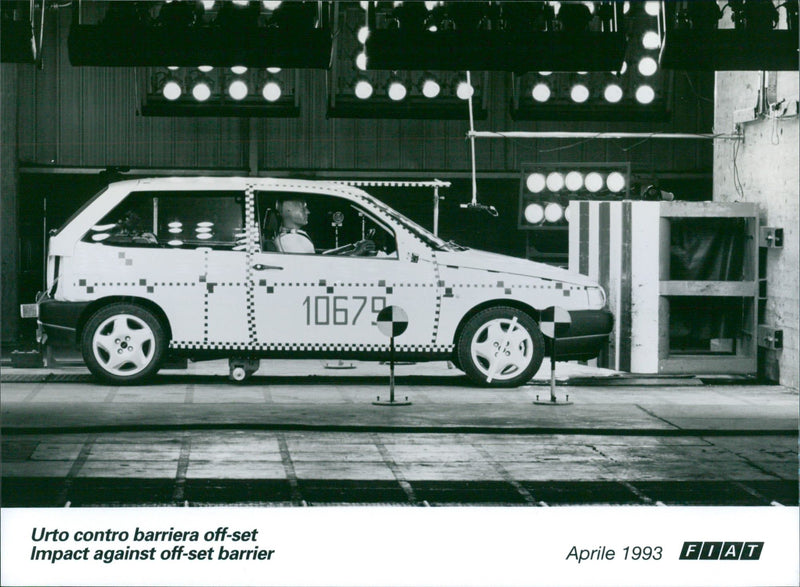 Fiat Safety Testing - Vintage Photograph