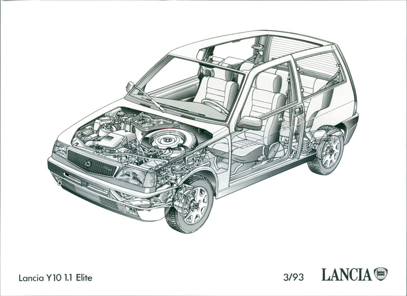 1993 Lancia Y10 1.1 Elite - Vintage Photograph