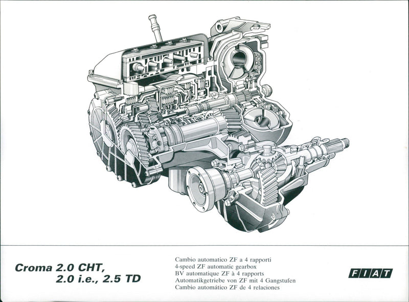 Fiat Croma 2.0 CHT, 2.0 i.e., 2.5 TD gearbox - Vintage Photograph