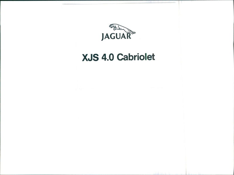 Jaguar XJS 4.0 - Vintage Photograph