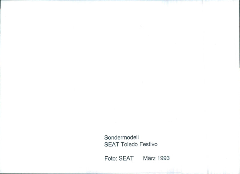 SEAT Toledo Festivo - Vintage Photograph