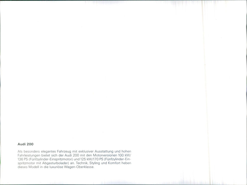 Audi 200 - Vintage Photograph