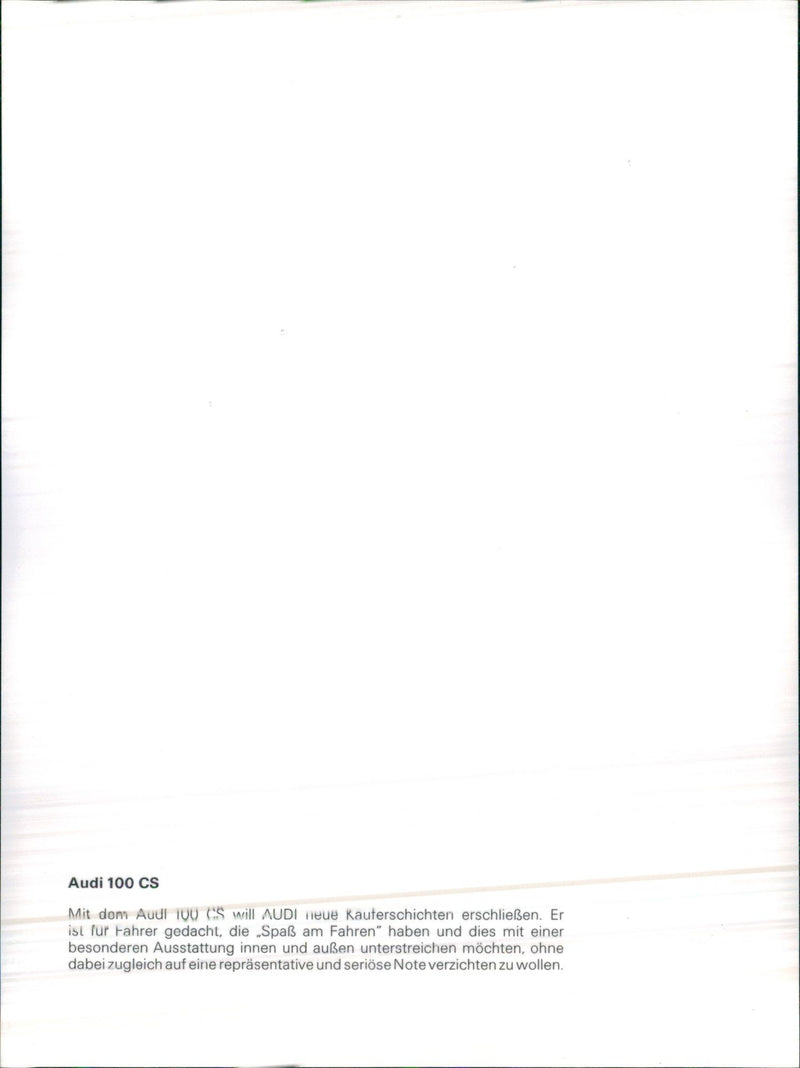 Audi 100 - Vintage Photograph