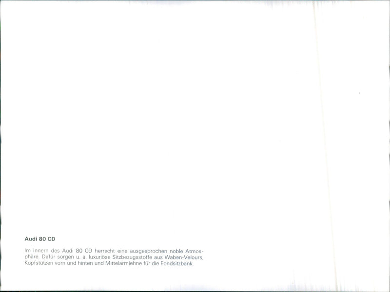 Audi 80 CD - Vintage Photograph