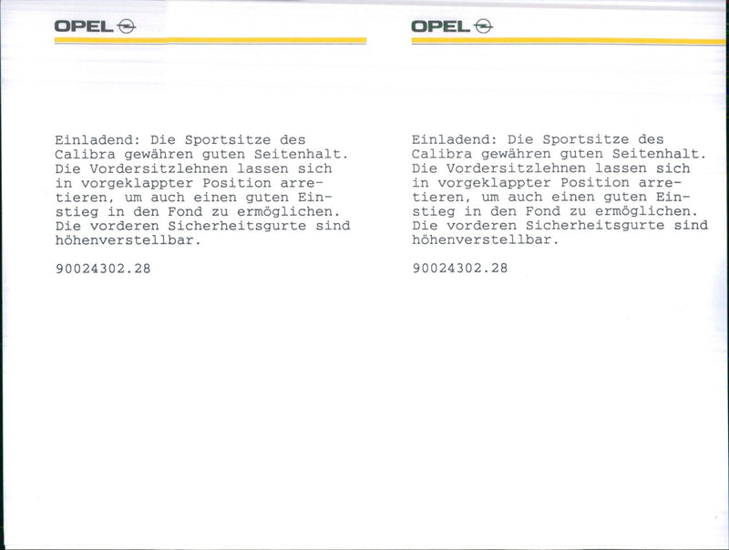 1990 Opel Calibra. - Vintage Photograph