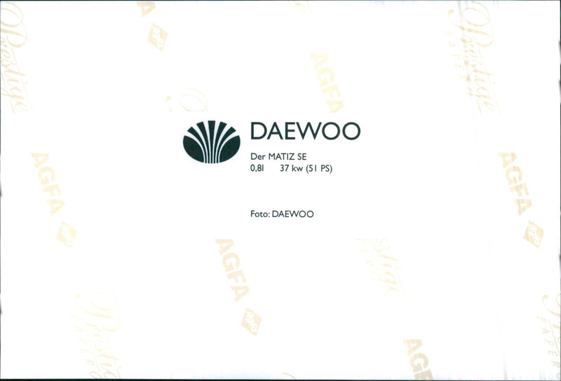 1999 Daewoo Matiz SE - Vintage Photograph