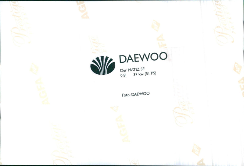 1999 Daewoo Matiz SE - Vintage Photograph