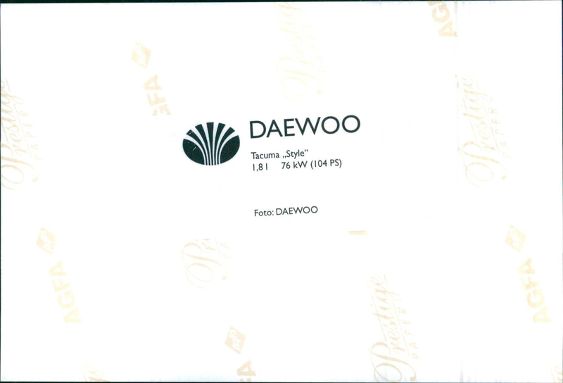 1999 Daewoo Tacuma Style - Vintage Photograph