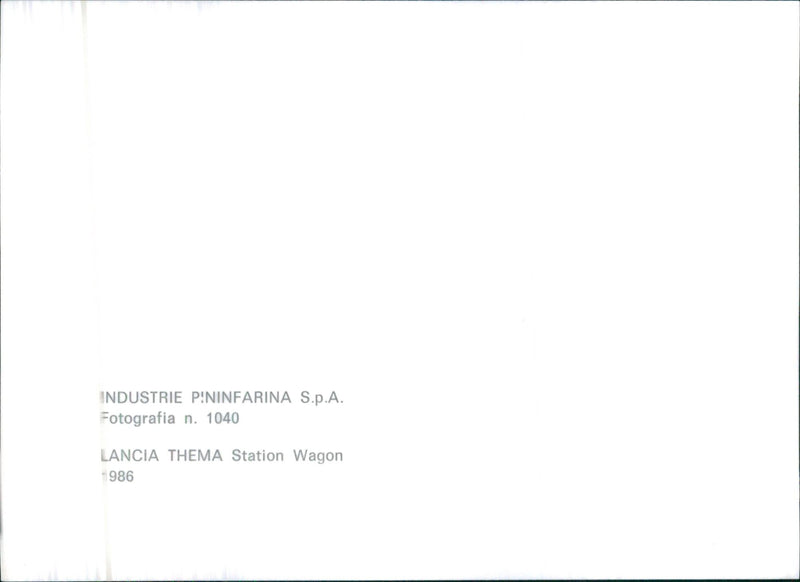 1986 Lancia Thema - Vintage Photograph