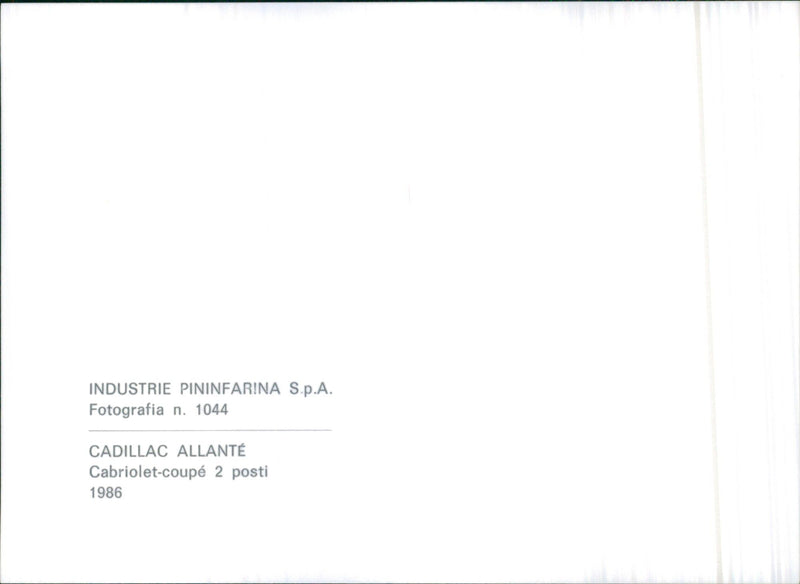 1986 Cadillac Allante - Vintage Photograph