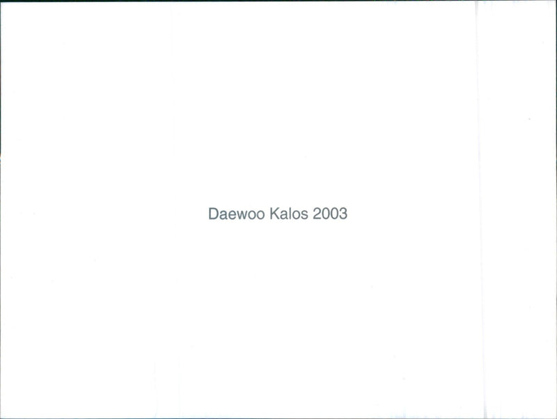 2003 Daewoo Kalos - Vintage Photograph