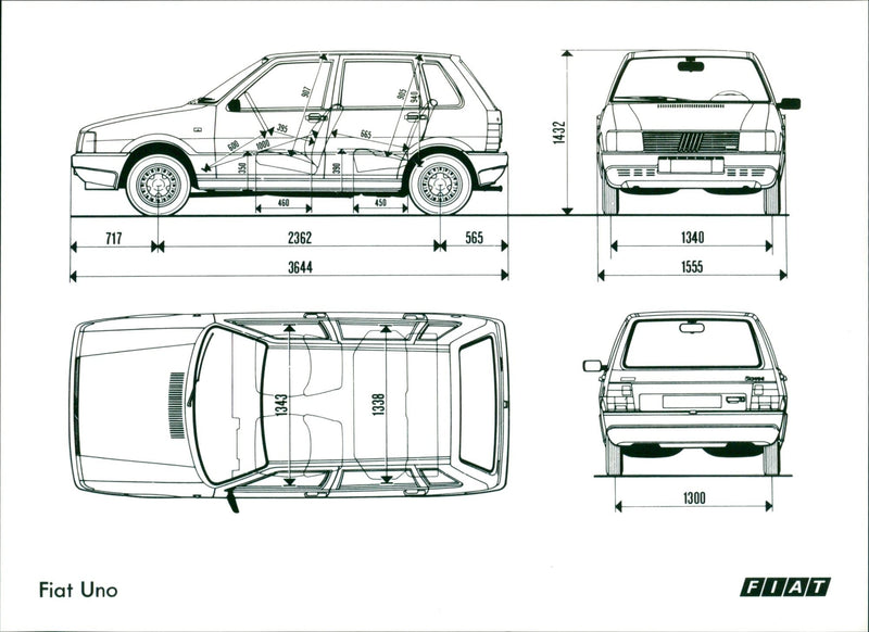 Fiat Uno - Vintage Photograph