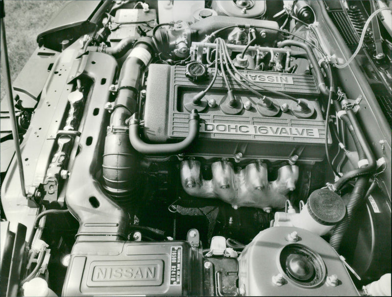 1983 Nissan Silvia's 16 valve engine - Vintage Photograph