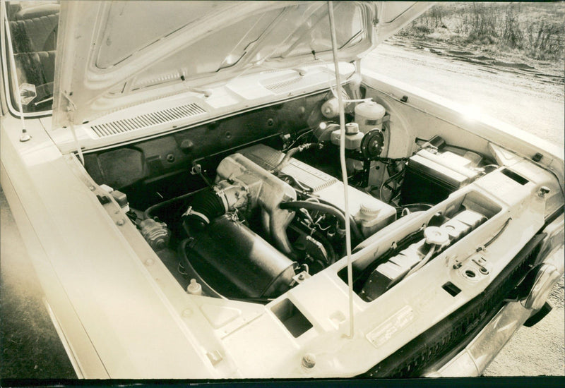 Car engine - Vintage Photograph