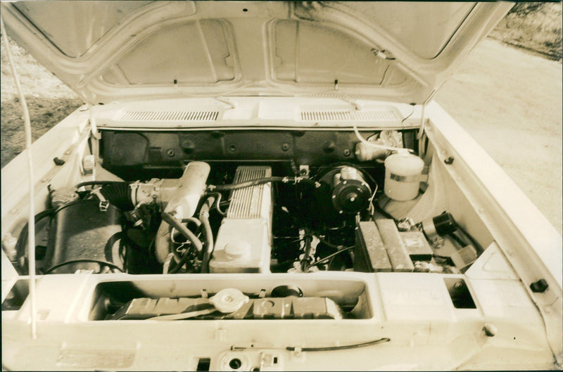 Car engine - Vintage Photograph