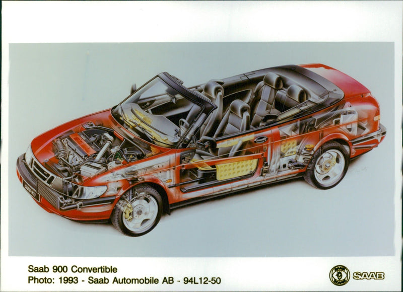 1993 Saab 900 Convertible - Vintage Photograph