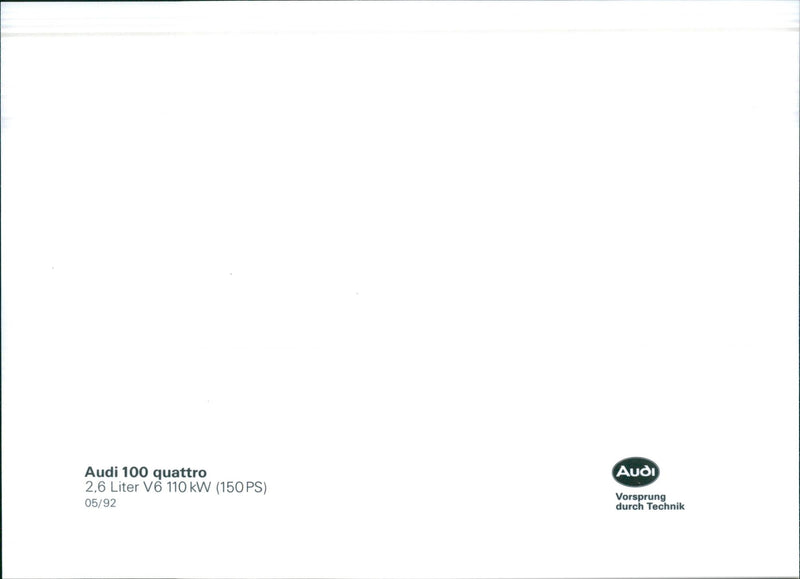 1992 Audi 100 - Vintage Photograph