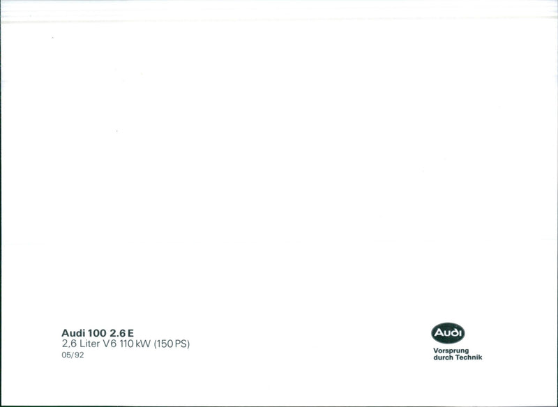 1992 Audi 100 - Vintage Photograph
