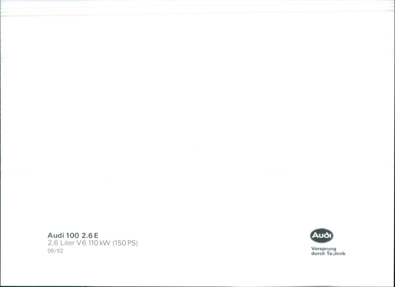 1992 Audi 100 - Vintage Photograph