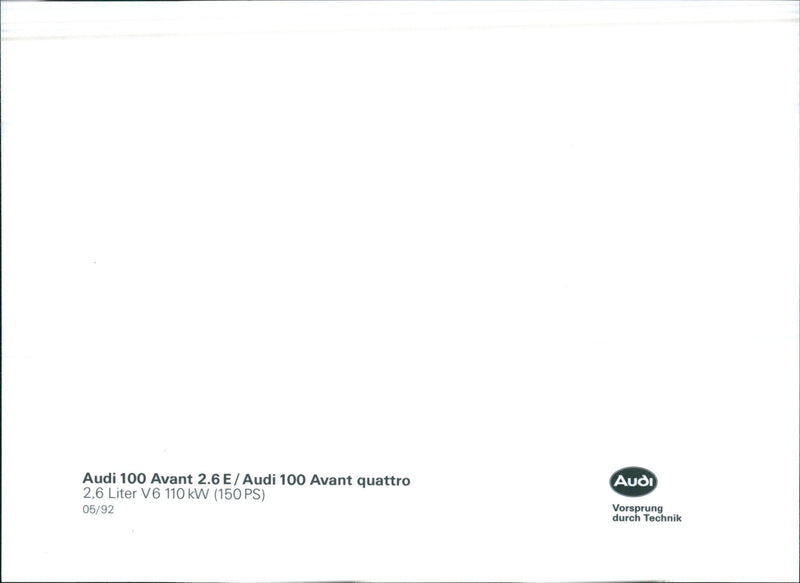 1992 Audi 100 - Vintage Photograph