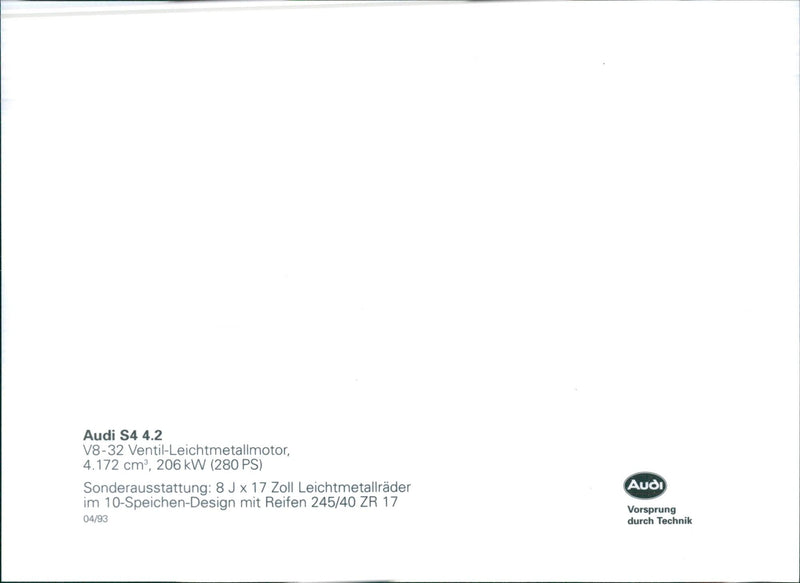 Audi S4 4.2 - Vintage Photograph