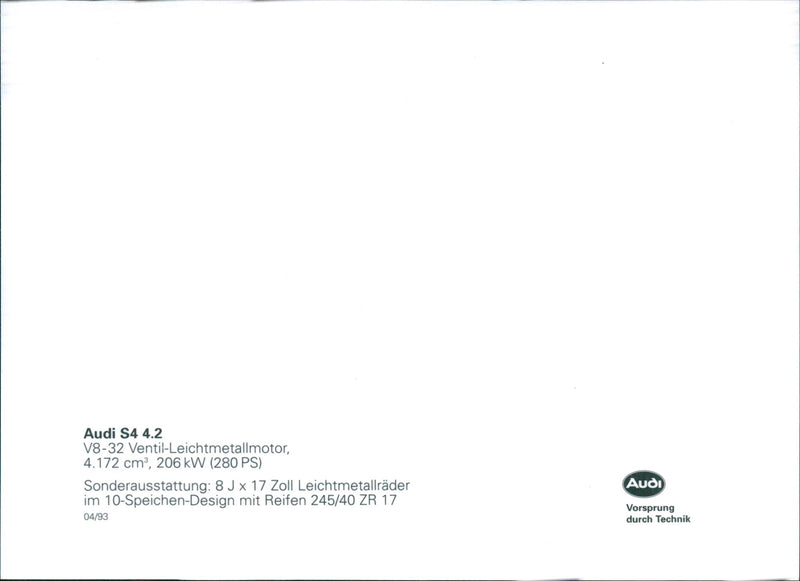 Audi S4 4.2 - Vintage Photograph