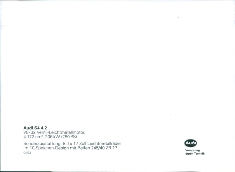 Audi S4 4.2 - Vintage Photograph