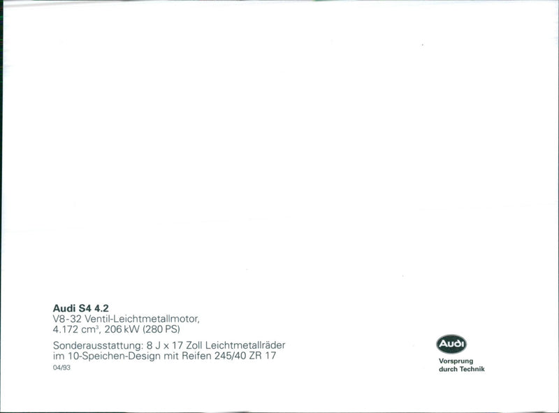 Audi S4 4.2 - Vintage Photograph