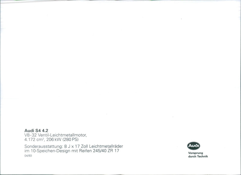 Audi S4 4.2 - Vintage Photograph