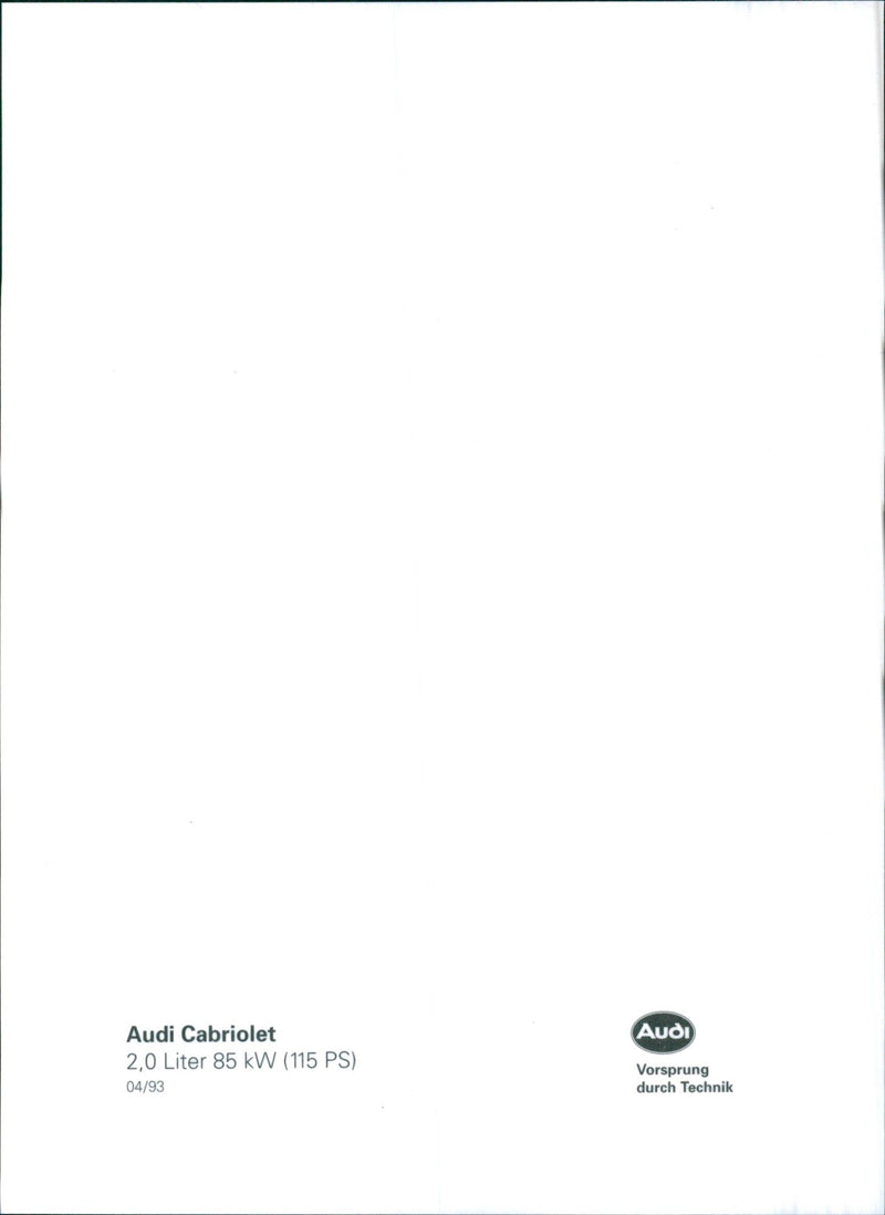 Audi Cabriolet - Vintage Photograph