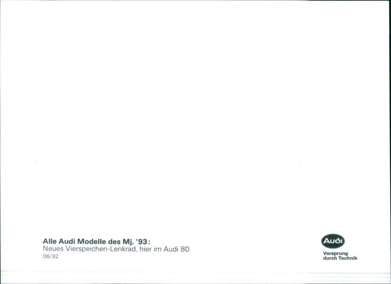 1992 Audi - Vintage Photograph