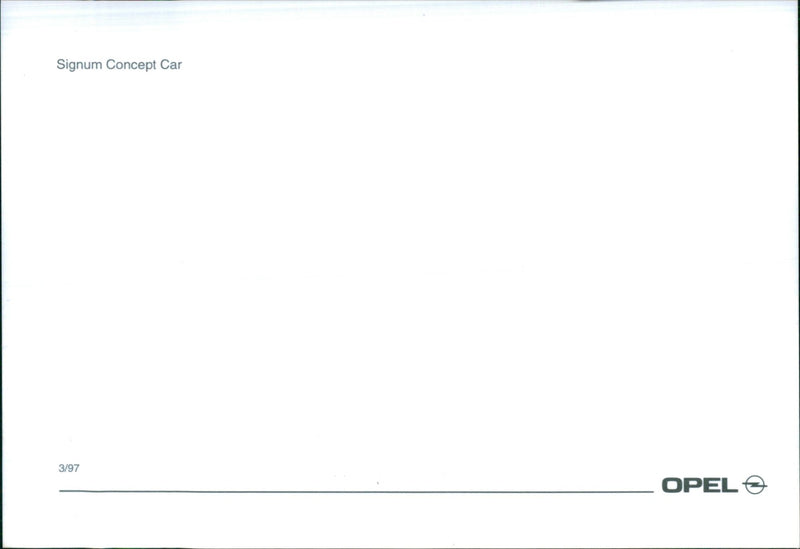 1997 Opel Signum Concept Car - Vintage Photograph