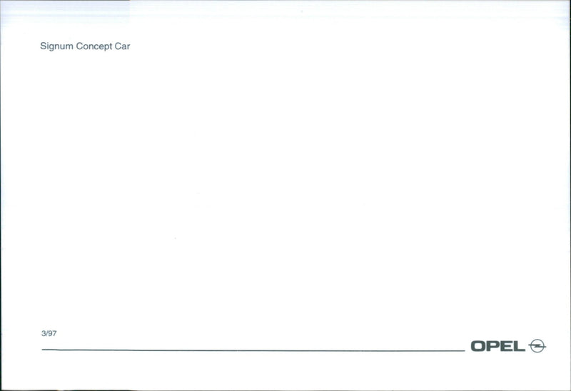 1997 Opel Signum Concept Car - Vintage Photograph