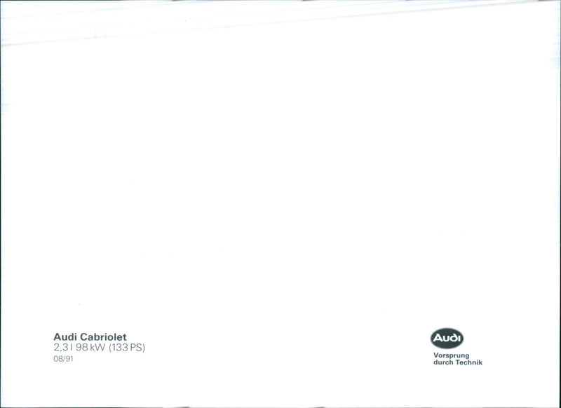 1991 Audi Cabriolet - Vintage Photograph