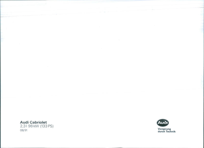 1991 Audi Cabriolet - Vintage Photograph