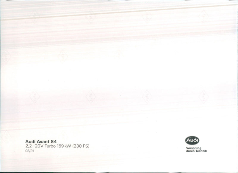 1991 Audi Avant S4 - Vintage Photograph