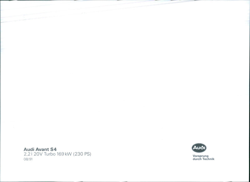 1991 Audi Avant S4 - Vintage Photograph