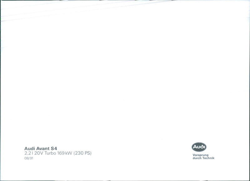 1991 Audi Avant S4 - Vintage Photograph