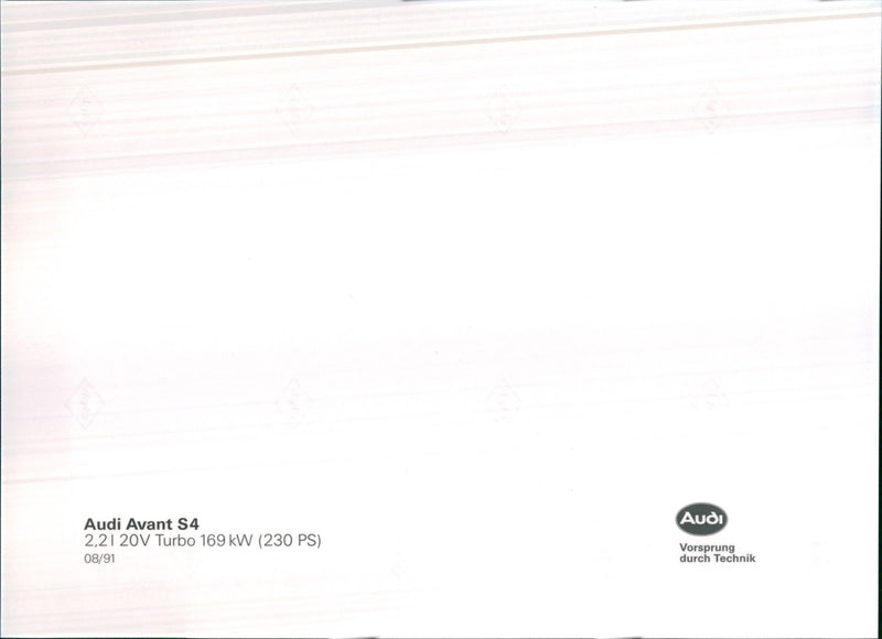 1991 Audi Avant S4 - Vintage Photograph
