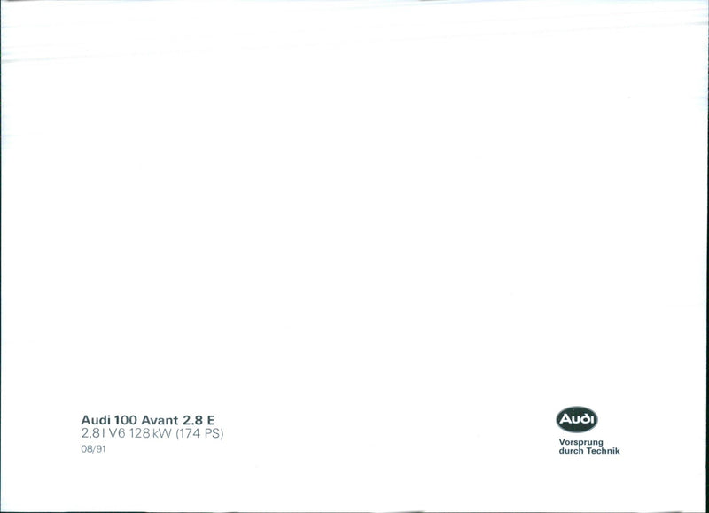 1991 Audi 100 Avant 2.8 E - Vintage Photograph
