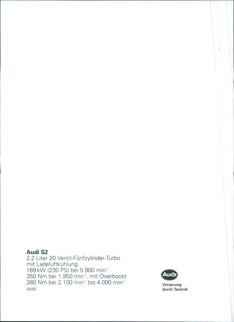 1993 Audi S2 - Vintage Photograph